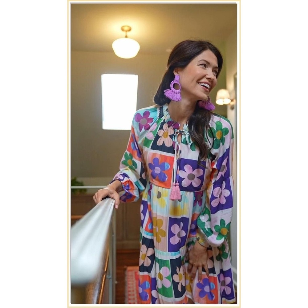 Briton Court Ollie Dress in Flower Power (Multi) - Picture 8 of 11